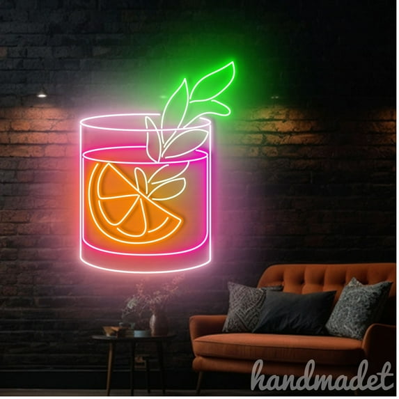 Handmadetneonsign Paloma Cocktail Neon Sign, Cocktail Neon Sign, Liquor Wall Art Decor, Bar Wall Decor 51425