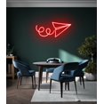 thumbnail image 1 of Handmadetneonsign Paper Plane Neon Signs, Paper Plane Led Neon Sign, Christmas Neon Sign, Home Led, 1 of 5