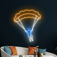 thumbnail image 1 of Handmadetneonsign Parachute Skydiving Neon Sign, Parachute Skydiving Led Sign, Skydiving Man Sign, 1 of 5