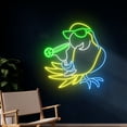 thumbnail image 1 of Handmadetneonsign Parrot Margarita Neon Light, Margarita Parrot Led Light, Parrot Cocktail Led Sign, 1 of 5