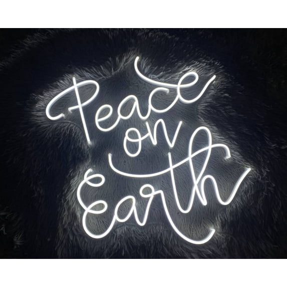 Handmadetneonsign Peace on Earth Neon Sign, Peace on Earth Led Sign, Led Light, Custom Neon Sign, Home Decor, Christmas Led Lights, Christmas Neon Light, Wall Décor