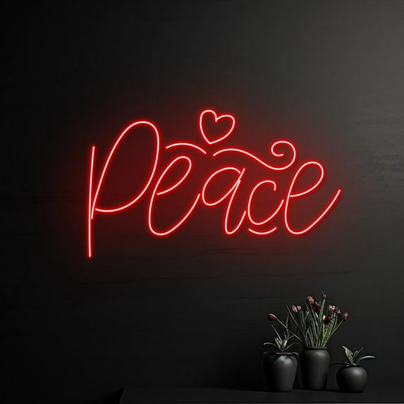 Handmadetneonsign Peace Neon Sign, Custom Peace Led Sign, Personalized Peace Neon Light, Peace Led