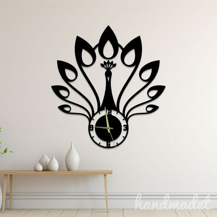 Handmadetneonsign Peacock Wall Clock Unique, Year Date Round Wall Clock, Text Oversize Wall Clock 59652