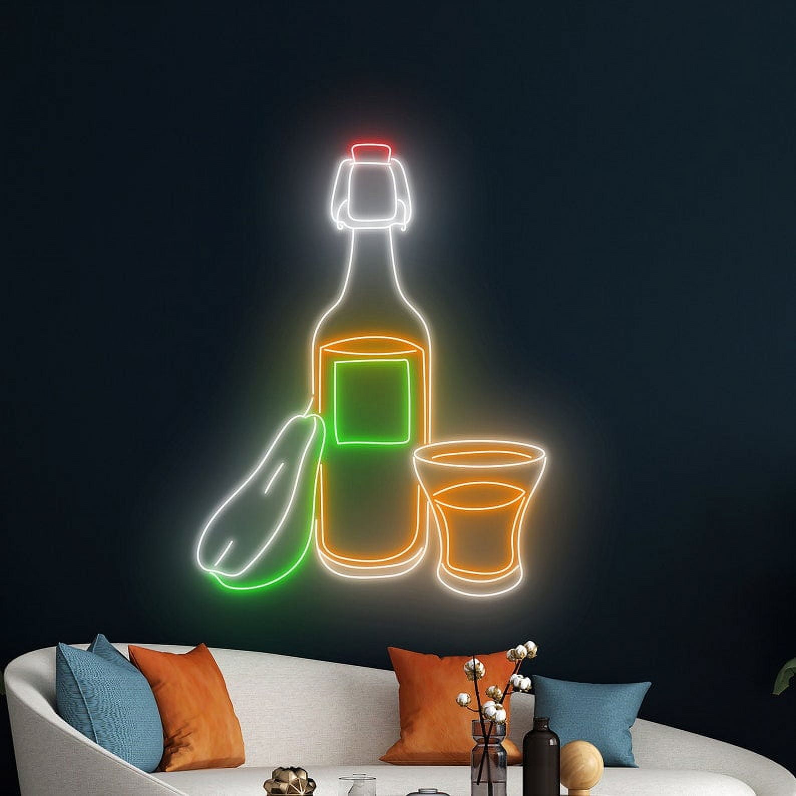 Handmadetneonsign Pear Cider Neon Sign, Pear Cider Neon Light, Pear Cider Led Sign, Wine Bar Decor
