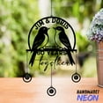 thumbnail image 1 of Handmadetneonsign Personalized 60h Anniversary Wind Chimes, Custom Bird Couple Name Sign, Outdoor Decor 140077, 1 of 5