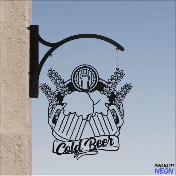 Handmadetneonsign Personalized Beer Hanging Sign, Welcome To Bar Metal Blade Sign 96309