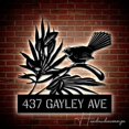 thumbnail image 1 of Handmadetneonsign Personalized Bird Home Number Metal Sign, Custom Bird Address Metal Sign, 1 of 5