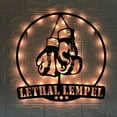 thumbnail image 1 of Handmadetneonsign Personalized Boxing Gloves Metal Wall Art LED Light - Custom Text Boxer Sign Home Decor, 1 of 3
