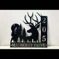 thumbnail image 1 of Handmadetneonsign Personalized Deer Forest Home Number Metal Sign, Deer Animal Address Metal Sign 53395, 1 of 3