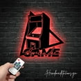 thumbnail image 1 of Handmadetneonsign Personalized Game Arcade Metal Wall Art Led Light, Custom Game Player Metal Sign, 1 of 5