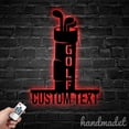 thumbnail image 1 of Handmadetneonsign Personalized Golf Bag Metal Wall Art Led Light, Custom Golf Metal Sign Home Decor, 1 of 5