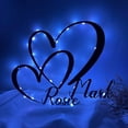 thumbnail image 1 of Handmadetneonsign Personalized Heart Couple Name Metal Wall Art LED Light, Hearts Lovers Metal, 1 of 4