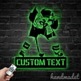 thumbnail image 1 of Handmadetneonsign Personalized Hockey Player Metal Wall Art LED Light, Custom Hockey Sign Home, 1 of 5