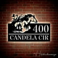 thumbnail image 1 of Handmadetneonsign Personalized Horses Home Number Metal Sign, Custom Horses Address Metal Sign, 1 of 5