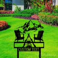 thumbnail image 1 of Handmadetneonsign Personalized Outdoor Camping Fire Name Metal Sign With Stakes, Garden Yard Decor, 1 of 5
