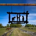 thumbnail image 1 of Handmadetneonsign Personalized Outdoor Family Farm Name Sign Hanging Metal Sign, Couple Romantic, 1 of 4
