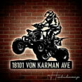 thumbnail image 1 of Handmadetneonsign Personalized Quad Bike Home Number Metal Sign, Quad Bike Address Metal Sign, 1 of 5