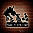 thumbnail image 1 of Handmadetneonsign Personalized Rabbit Garden Home Number Metal Sign, Rabbit Garden Address Metal, 1 of 5