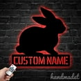 thumbnail image 1 of Handmadetneonsign Personalized Rabbit Metal Wall Art LED Light, Custom Bunny Metal Sign Room Decor, 1 of 5