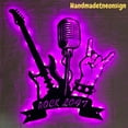 thumbnail image 1 of Handmadetneonsign Personalized Rock Musical Instrument Metal Wall Art LED Light - Custom Music Studio, 1 of 3