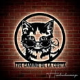 thumbnail image 1 of Handmadetneonsign Personalized Swag Cat Home Number Metal Sign, Custom Cool Cat Address Metal Sign, 1 of 5