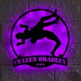 thumbnail image 1 of Handmadetneonsign Personalized Wrestling Martial Art Metal Wall Art Led Lights, Custom Wrestler Metal, 1 of 3