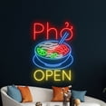 thumbnail image 1 of Handmadetneonsign Pho Open Wall Art, Pho Restaurant Wall Decor, Vietnamese Food Wall Decor, 1 of 5