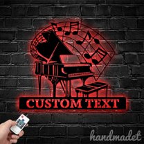 Handmadetneonsign Piano Metal Wall Art, Piano Metal Sign Wall Decor, Music Metal Wall Decor