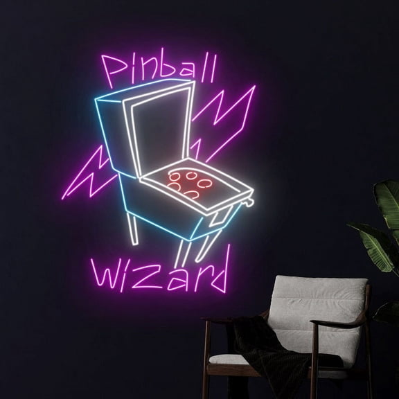 Handmadetneonsign Pinball Wizard Neon Sign, Pinball Wizard Led Light, Pinball Neon Light Decor