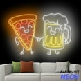 thumbnail image 1 of Handmadetneonsign Pizza & Beer Neon Sign, Italian Pizza Beer Led Sign, Friendship Gift, Food Beer Bar Wall Decor 78925, 1 of 5
