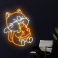thumbnail image 1 of Handmadetneonsign Pizza Cat Neon Sign, Pet Cat Wall Art Decor, Pizza Restaurant Wall Decor, Pet Decor, 1 of 4