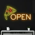 thumbnail image 1 of Handmadetneonsign Pizza Open Neon Sign, Italian Food Name LED Sign, Pizza Neon Light, 1 of 5