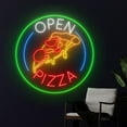 thumbnail image 1 of Handmadetneonsign Pizza Open Neon Sign, Pizza Restaurant Wall Decor, Italian Food Wall Decor, 1 of 5