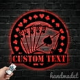 thumbnail image 1 of Handmadetneonsign Poker Metal Wall Art Light, Casino Metal Sign Wall Decor, Poker Casino Metal Decor 62500, 1 of 5