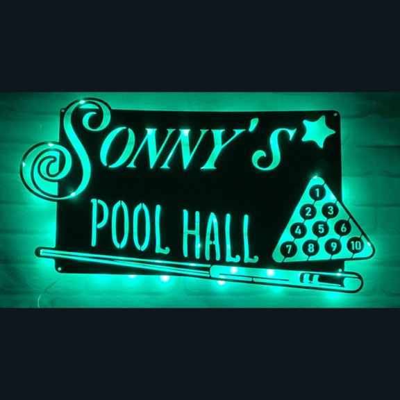 Handmadetneonsign Pool Hall Metal Wall Art Light, Billiard Metal Sign Wall Decor, Billiard Metal Decor