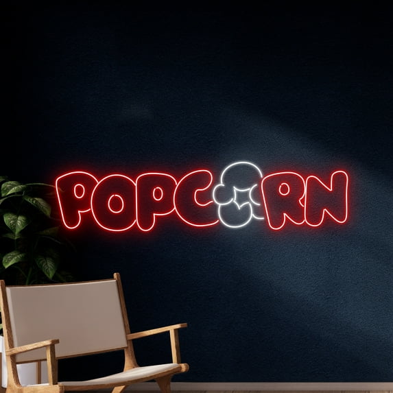 Handmadetneonsign Popcorn Neon Sign, Popcorn Neon Light, Popcorn Led Light, Popcorn Led Sign Décor