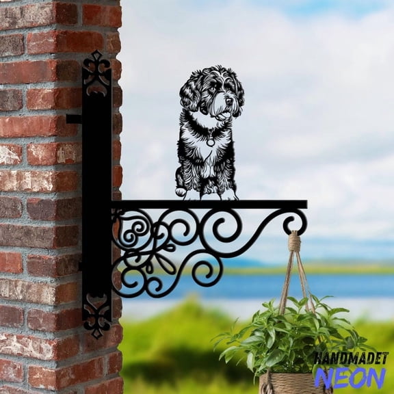 Handmadetneonsign Portuguese Water Hanging Bracket, Dog Hanging Basket, Hanging Bracket For Garden 044707