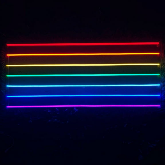 Handmadetneonsign Pride Flag Neon Sign, LGBT Couple Room Wall Art Decor, LGBT Pride Wall Decor