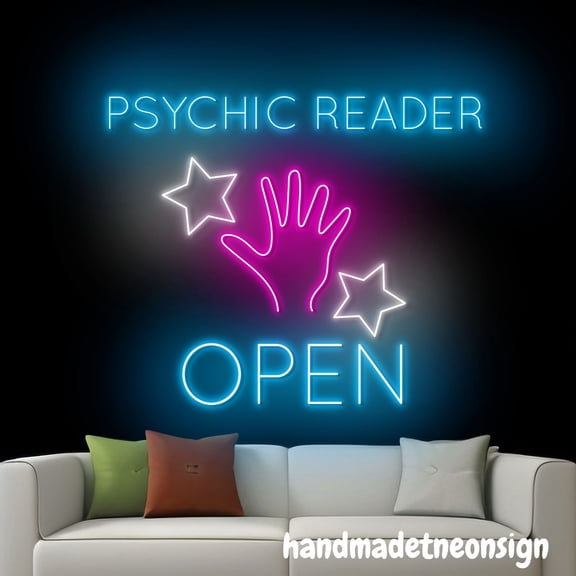 Handmadetneonsign Psychic Reader Neon Sign, Tarot Reader Led Light, Psychic Reader Room Wall Decor 68205