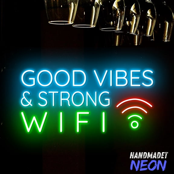 Handmadetneonsign Quote Wifi Neon Sign, Led Wall Light For Coffee, Office & Gaming Room 132352