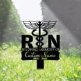 thumbnail image 1 of Handmadetneonsign RN Nurse Memorial Metal With Stake, Hospital Metal Name Sign Stake, Clinic Garden Metal Stake Decor 47527, 1 of 5