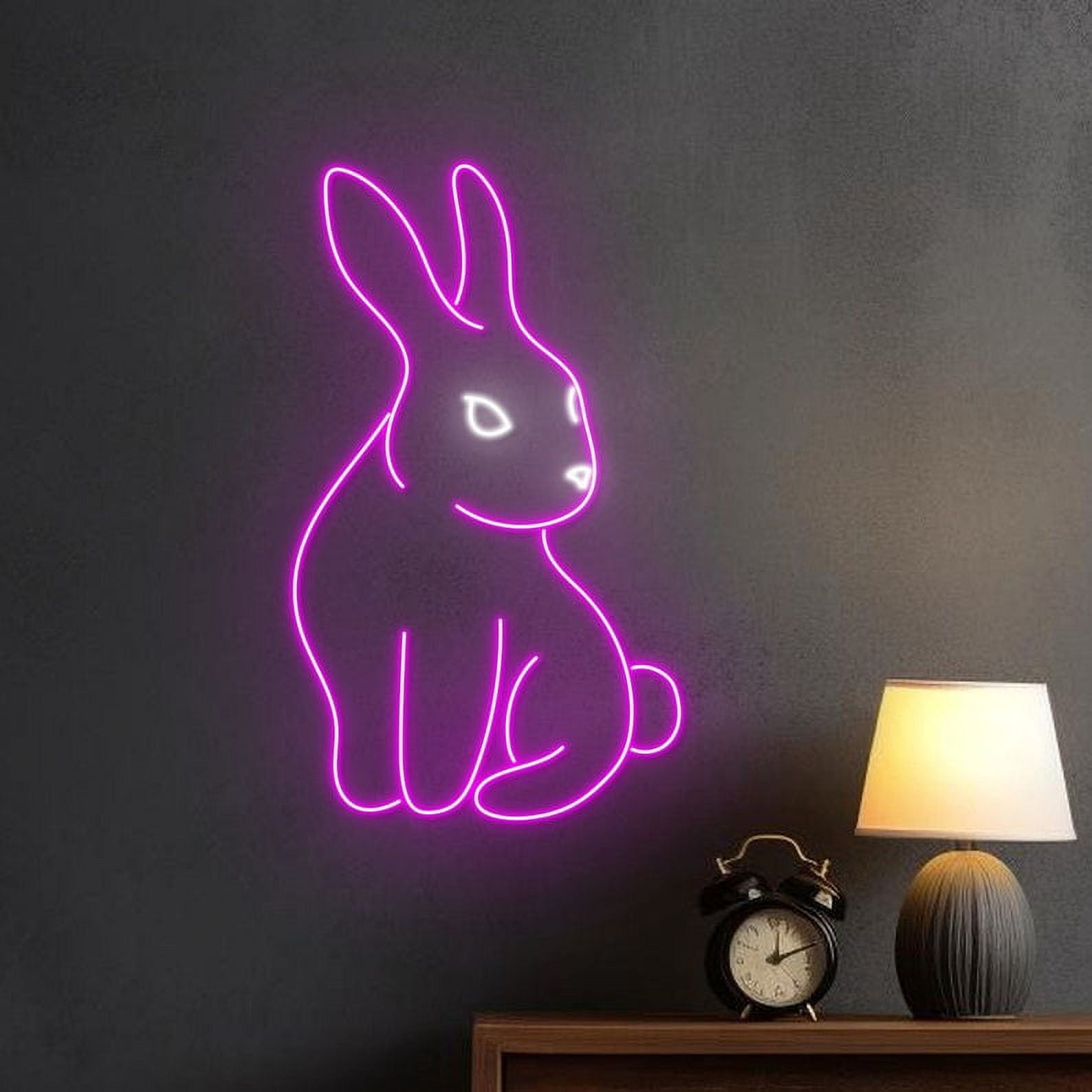 Handmadetneonsign Rabbit Neon Sign, Bunny Neon Light, Easter Rabbit Led ...