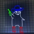 thumbnail image 1 of Handmadetneonsign Raccoon Cowboy Led Sign, Raccoon Cowboy Neon Light, Raccoon Neon Sign, Raccoon, 1 of 5