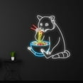 thumbnail image 1 of Handmadetneonsign Raccoon Eats Ramen Neon Sign, Eating Raccoon Led Sign, Ramen Raccoon Led Light, 1 of 5