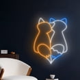 thumbnail image 1 of Handmadetneonsign Raccoon Fox Neon Sign, Raccoon Fox Neon LED Art Decor, Animal Lover Wall Decor, 1 of 5