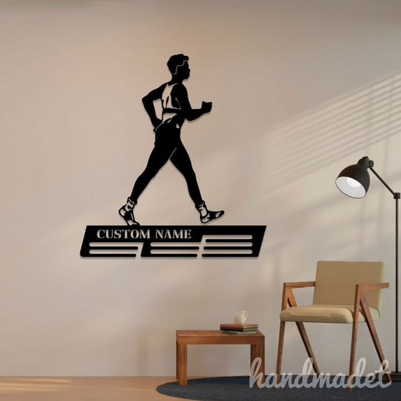 Handmadetneonsign Racewalking Medal Hanger, Trainer Metal Sign Wall Decor, House Metal Decor 54501