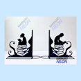 thumbnail image 1 of Handmadetneonsign Reading Book Metal Bookends, Bookworm Name Bookend, Bookshelf Home Decor 92057, 1 of 4
