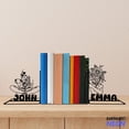 thumbnail image 1 of Handmadetneonsign Reading Book Metal Bookends, Floral Girl Name Bookend, Book Lover Table Bookshelf Decor 80098, 1 of 4