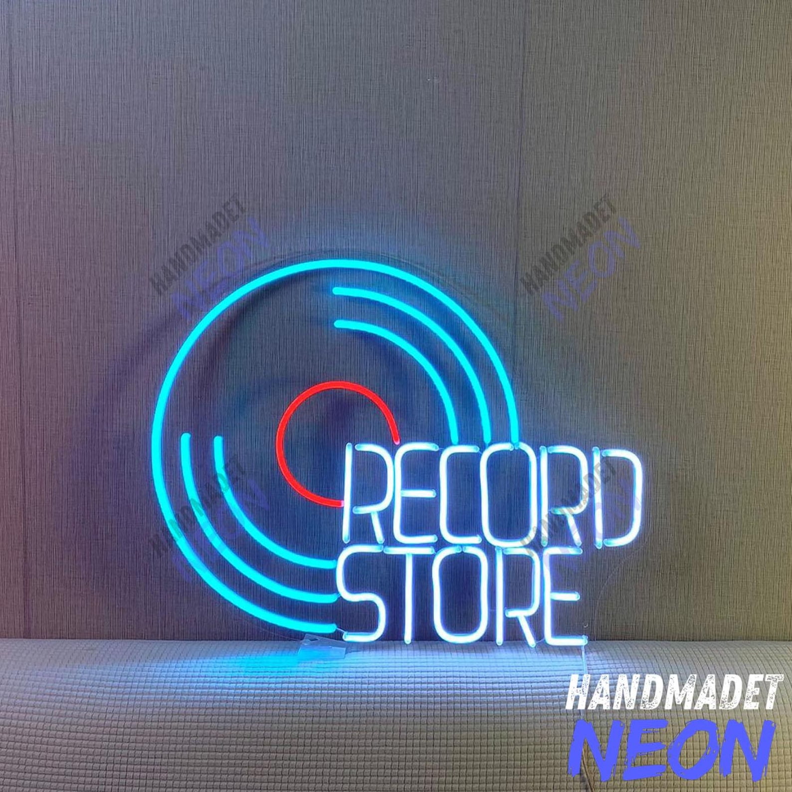 Handmadetneonsign Record Store Neon Sign, Vinyl Light LED Wall Art ...