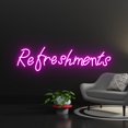 thumbnail image 1 of Handmadetneonsign Refreshments Neon Signs, Refreshments LED Lights, Refreshments Sign Decoration, 1 of 5